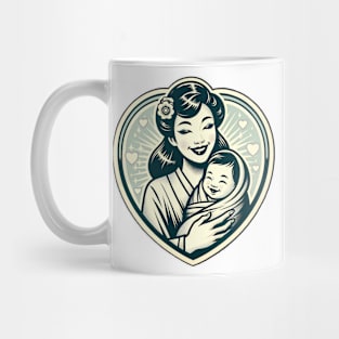 Vintage Motherhood Love Heart Symbol of Maternal Affection Mug